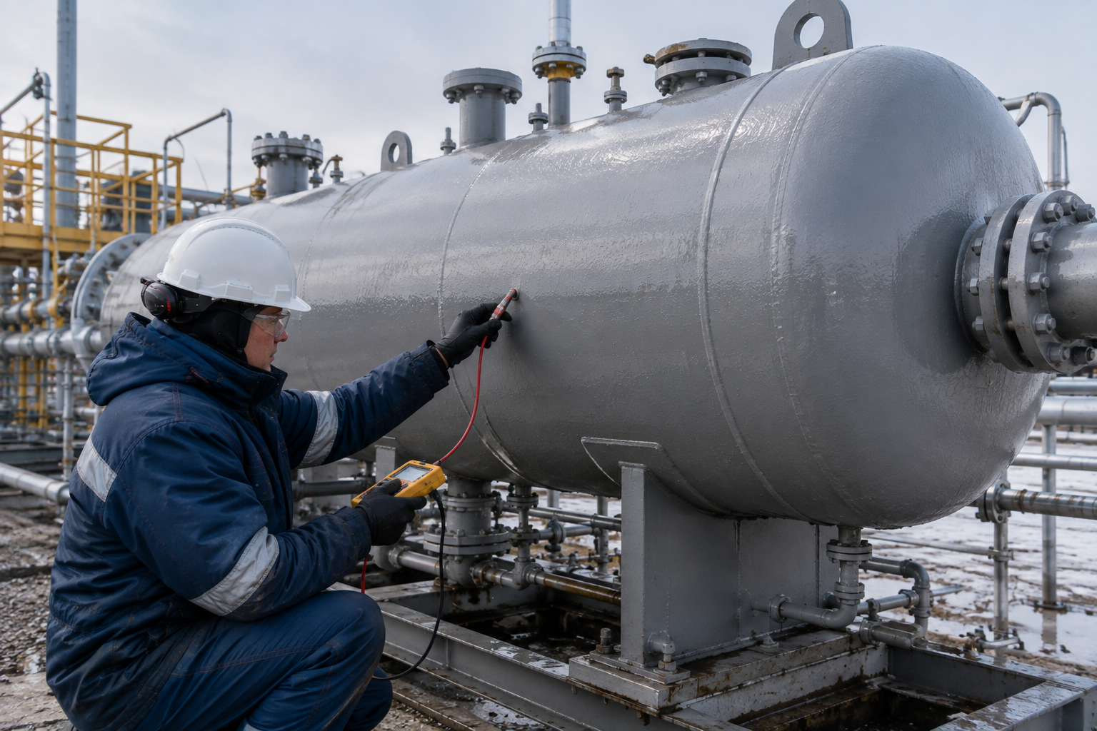 Контроль сплошности изоляционного покрытия сетчатых газовых сепараторов электроискровым методом
