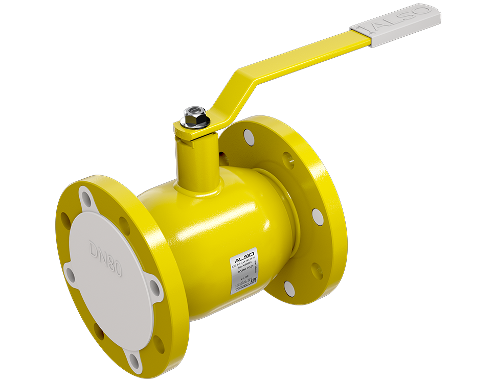 Кран шаровый фланцевый полнопроходной КШ.Ф.З.GAS.100.25-01 ALSO