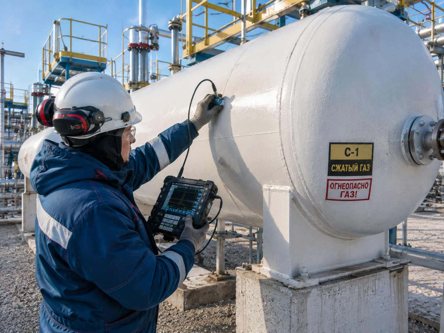 Ультразвуковой контроль резервуаров для хранения сжатого газа