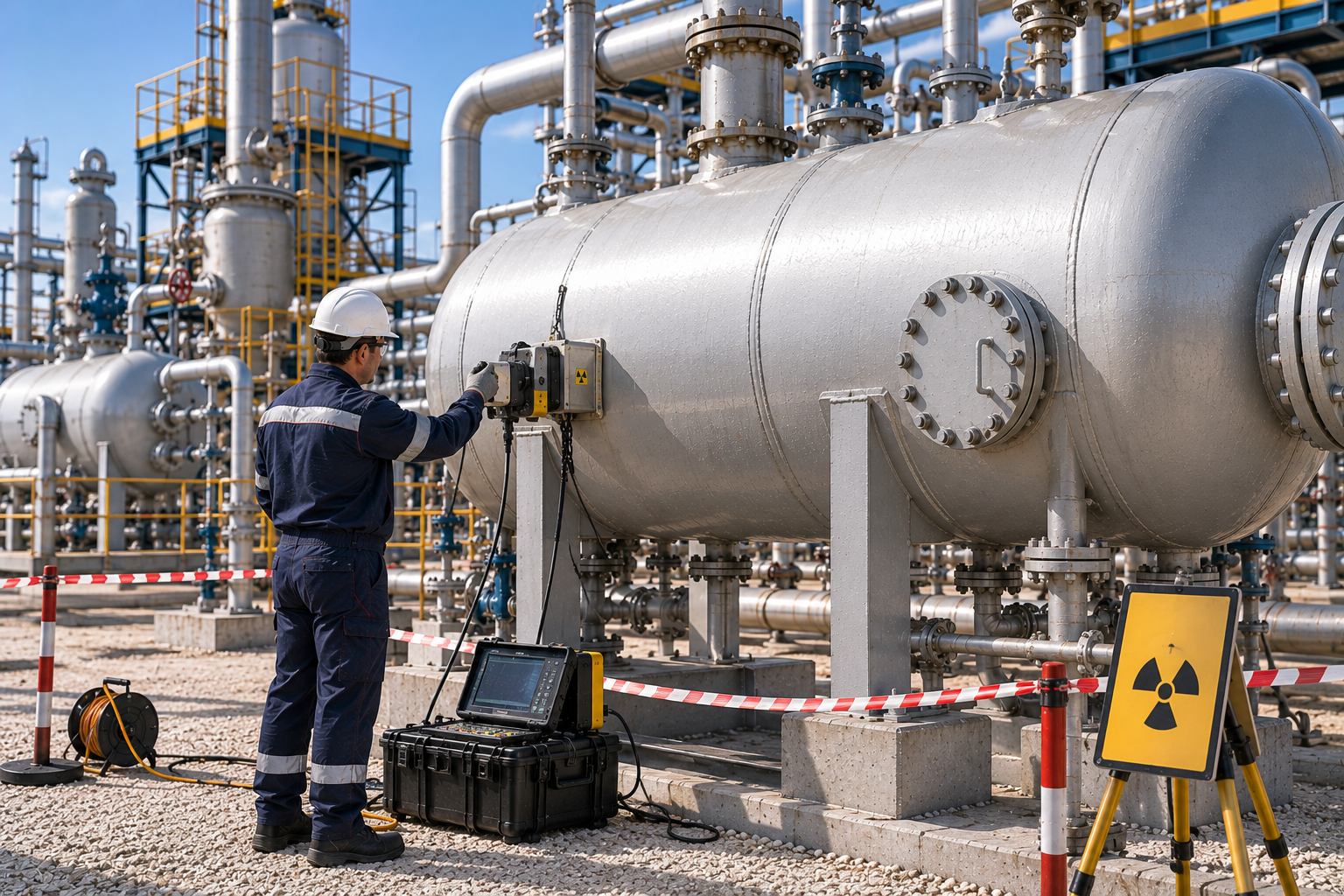 Радиографический контроль сепарационных установок нефти и газа