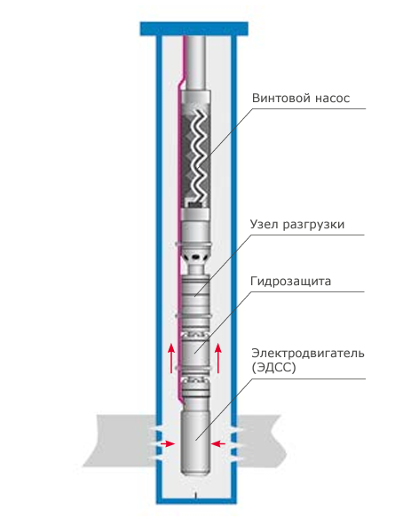 Погружные низкооборотные электродвигатели ЭДСС для эксплуатации винтовых насосов