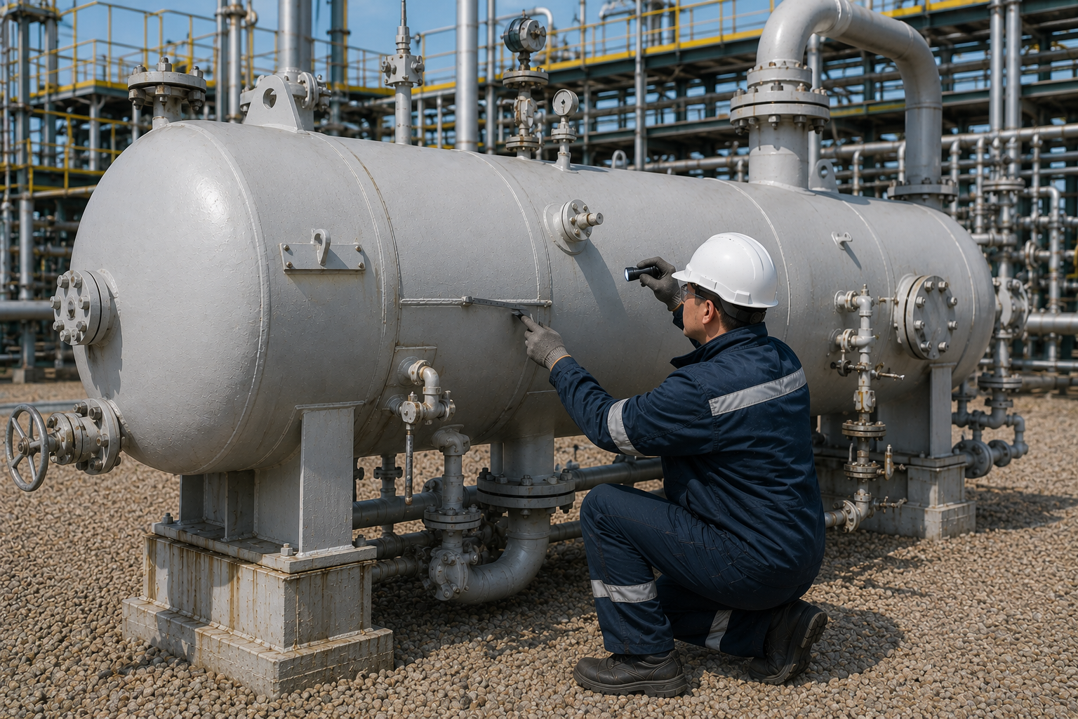 Визуально-измерительный контроль сетчатых газовых сепараторов 