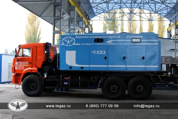 Передвижная азотная компрессорная станция ТГА-10/101