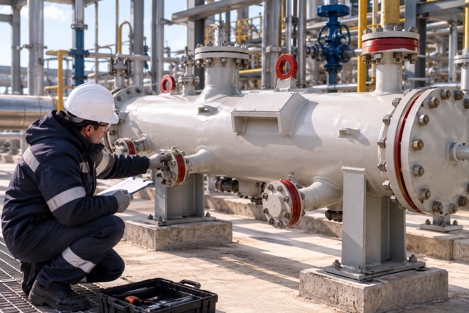 Визуально-измерительный контроль щелевых газовых сепараторов